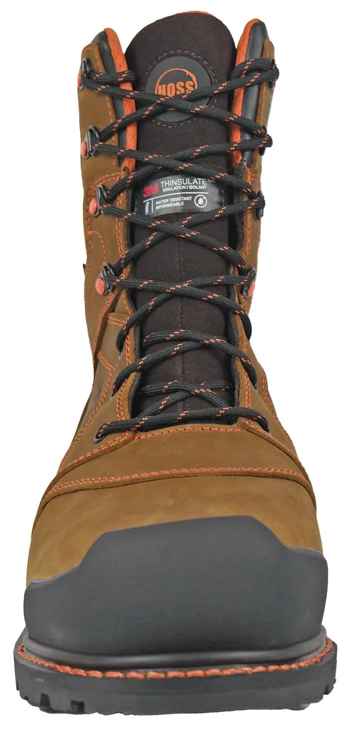Hoss Boots Mens Clash 1000G Soft Toe Brown Leather Work Boots