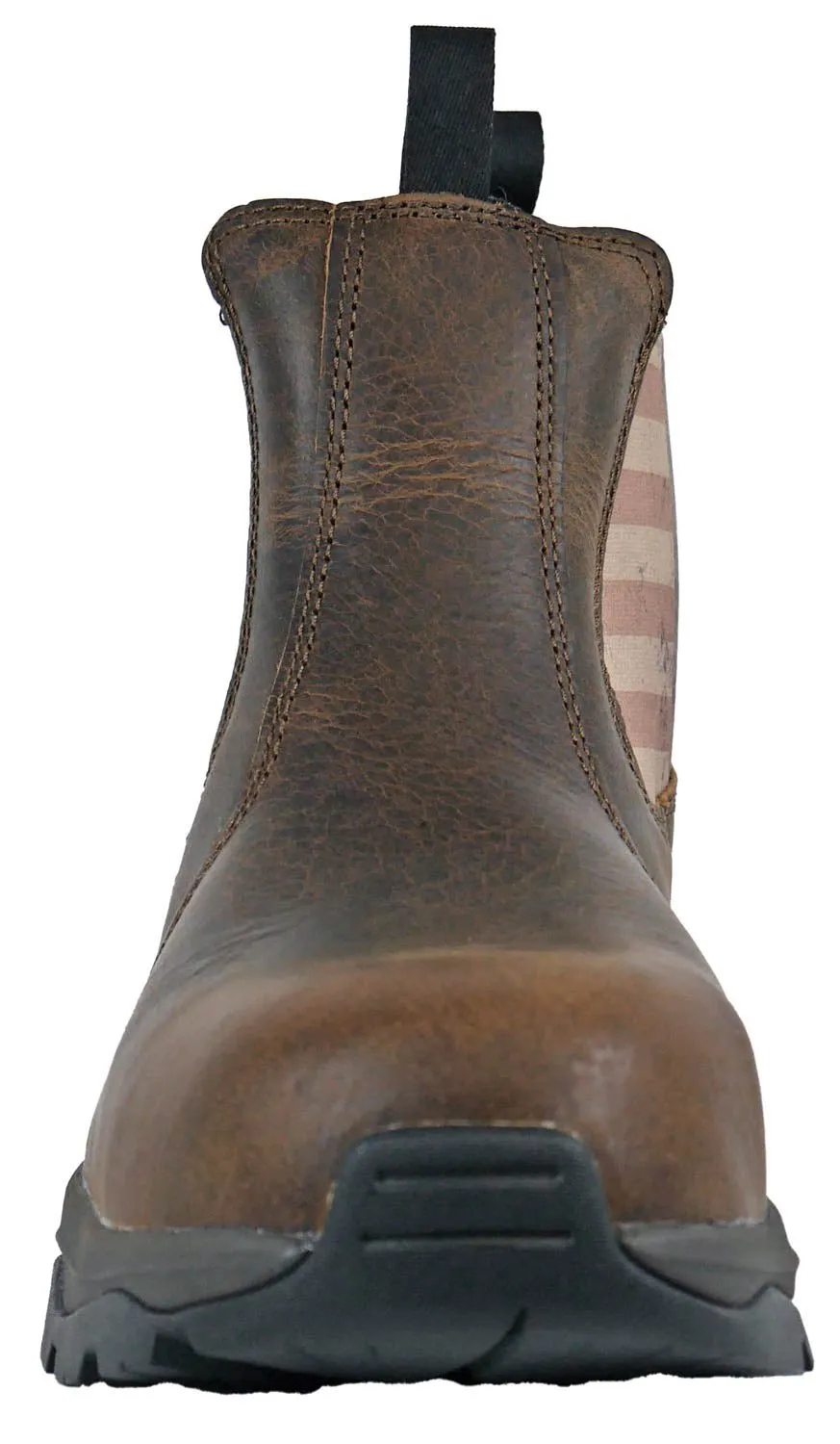Hoss Boots Mens Old Glory Distressed Brown Leather Work Boots