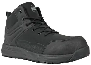 Hoss Boots Mens Wheeler High Composite toe Black Textile Work Boots