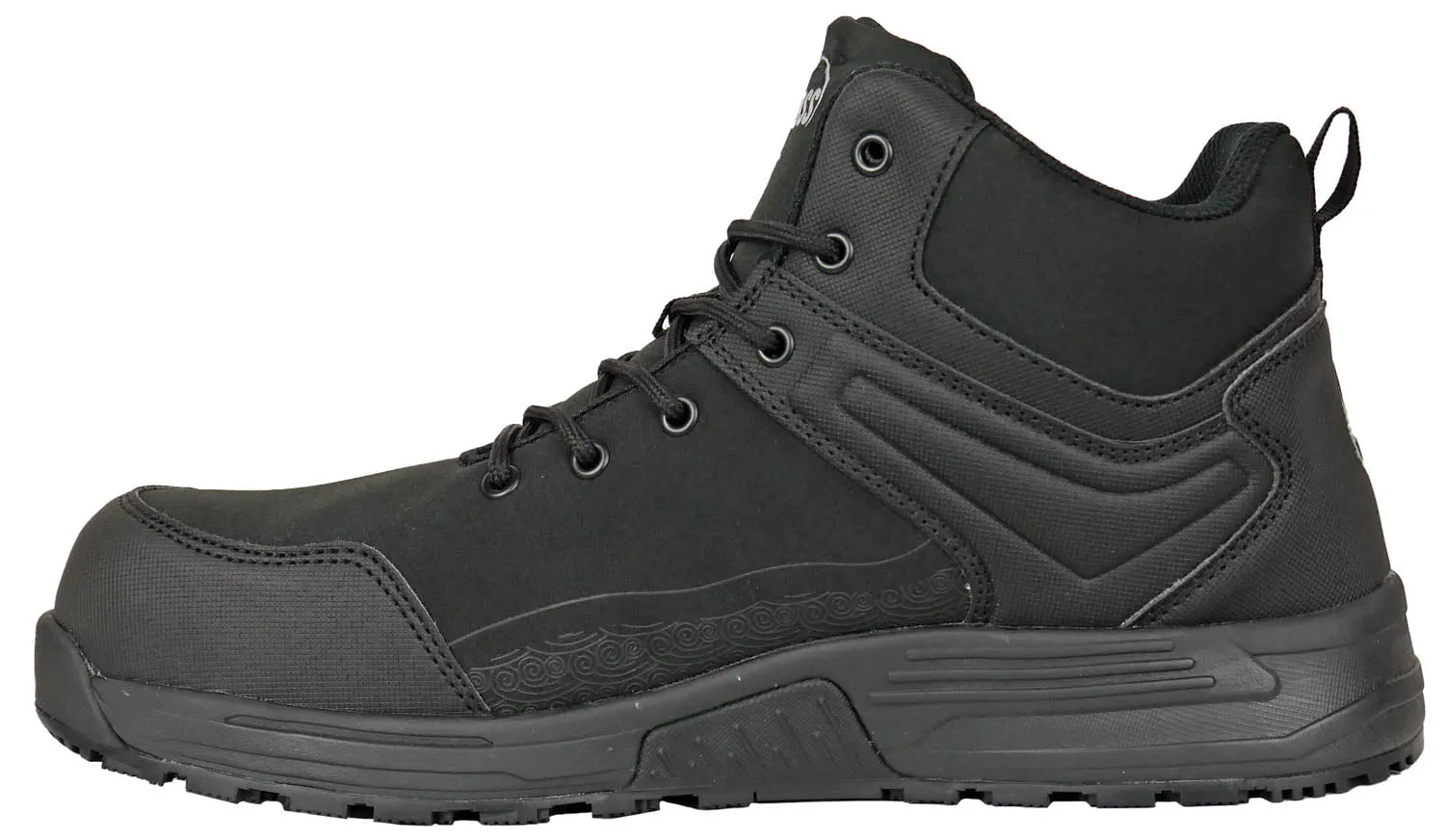 Hoss Boots Mens Wheeler High Composite toe Black Textile Work Boots