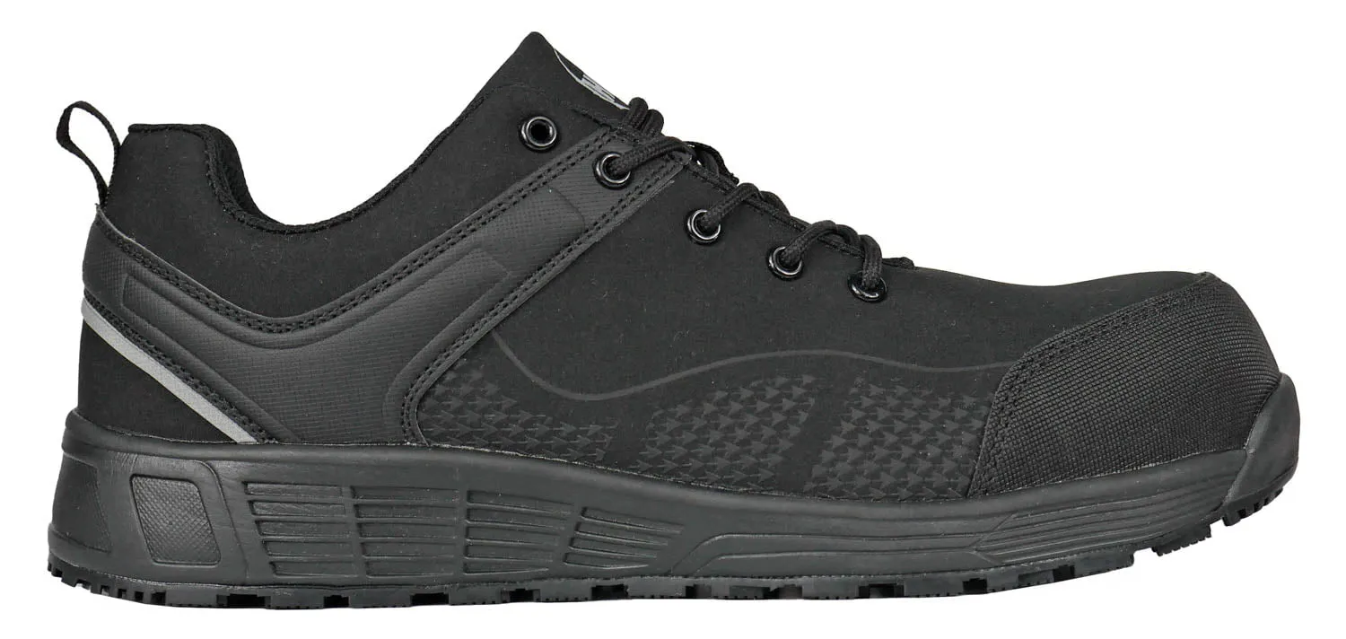 Hoss Boots Mens Wheeler Low Composite toe Black Textile Work Shoes