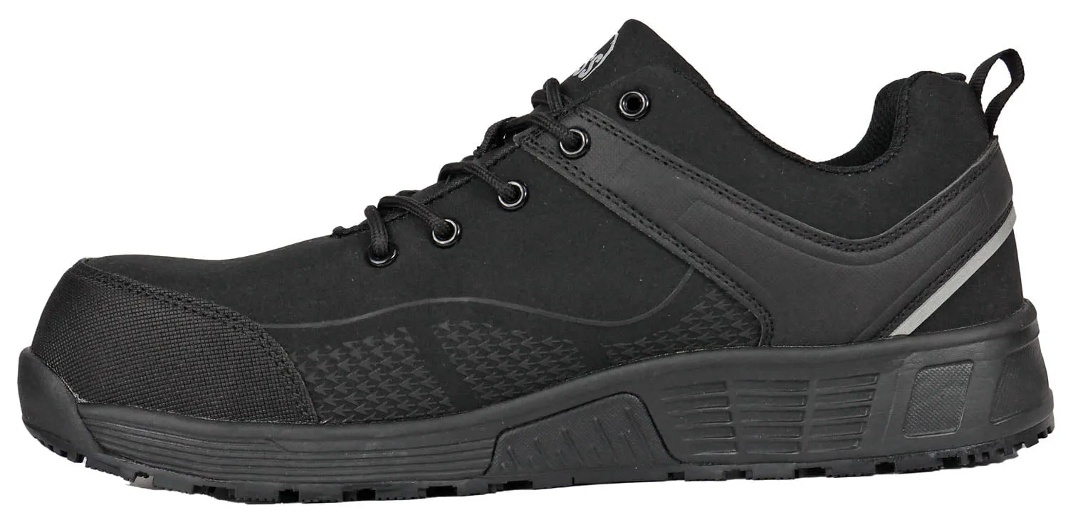 Hoss Boots Mens Wheeler Low Composite toe Black Textile Work Shoes