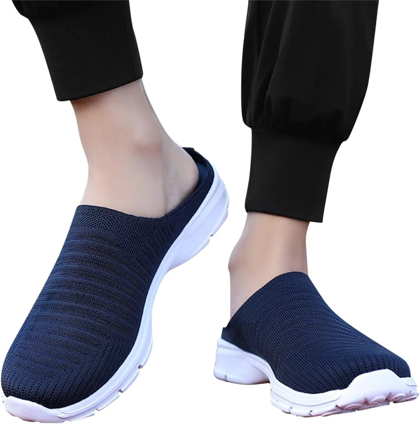 House Slippers Men 8 Mesh Breathable Lightweight Slip On Flat Casual Half Slippers Size 13 Mens Shoes Slippers
