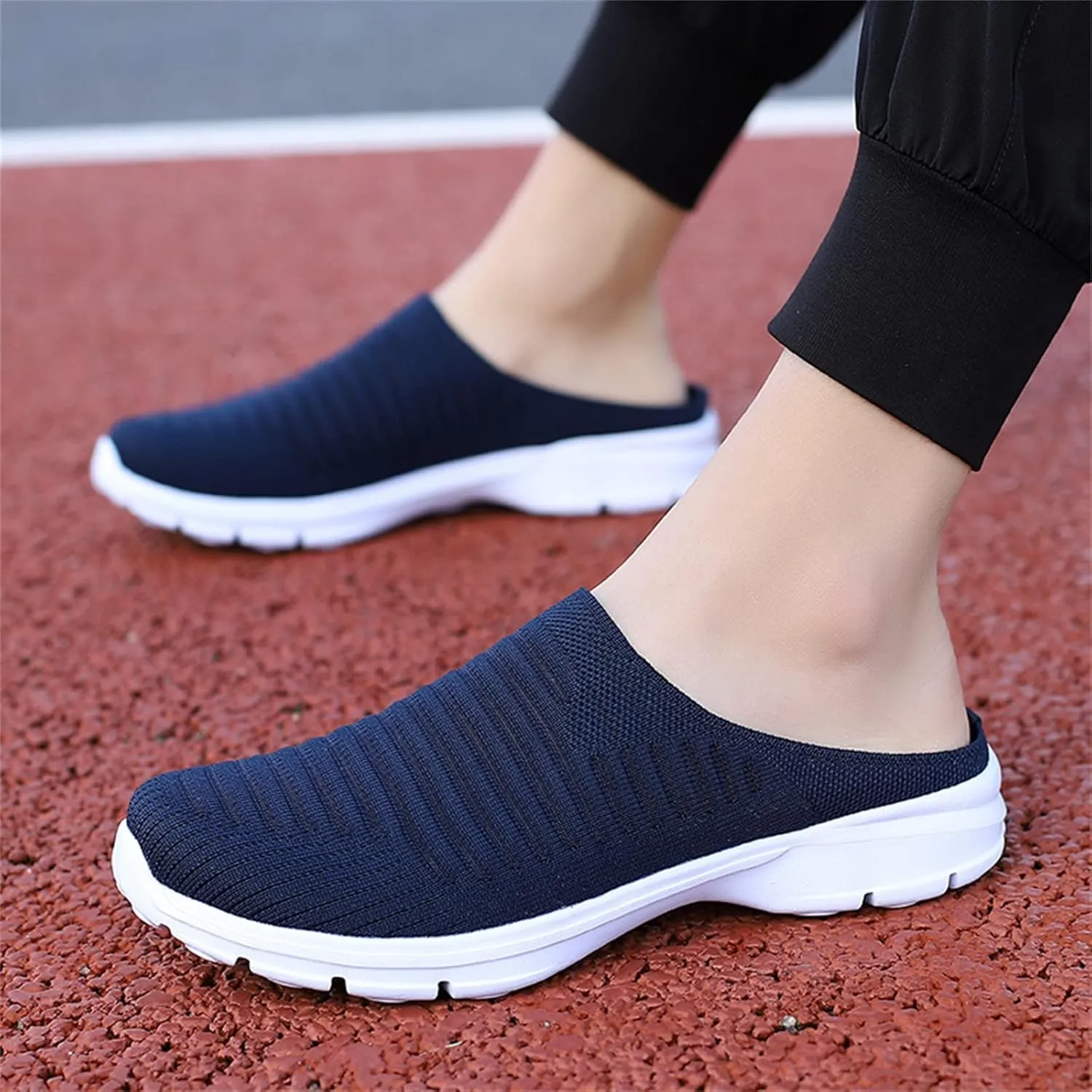 House Slippers Men 8 Mesh Breathable Lightweight Slip On Flat Casual Half Slippers Size 13 Mens Shoes Slippers