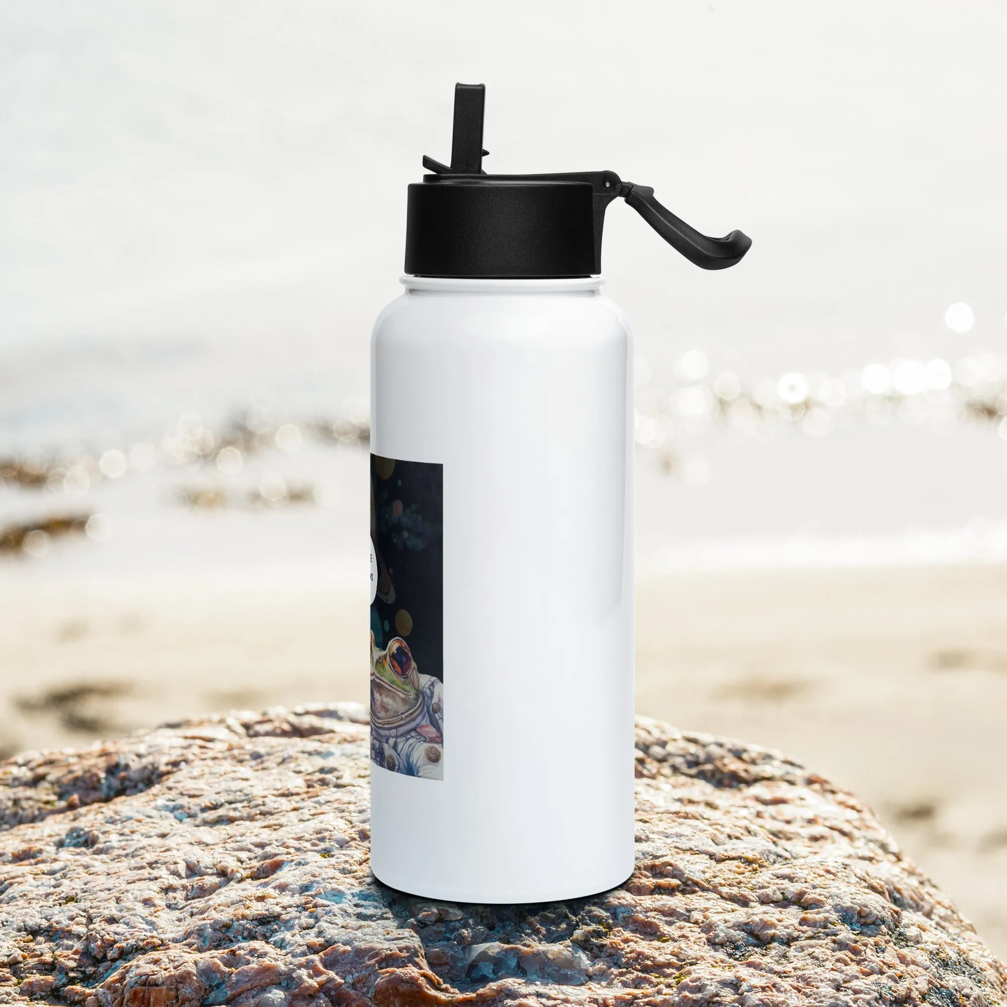Houston We Have So Many Problems - Stainless steel water bottle with a straw lid