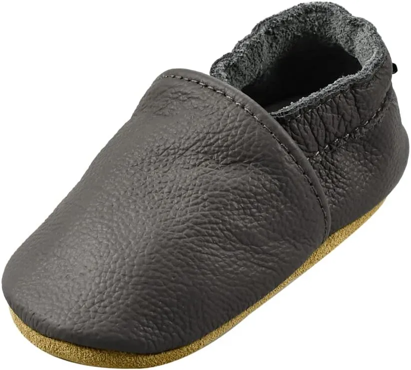 iEvolve Baby Leather Shoes Baby Slippers Soft First Walker Shoes Crib Shoes Moccasins for Toddlers