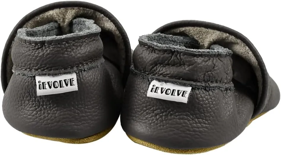iEvolve Baby Leather Shoes Baby Slippers Soft First Walker Shoes Crib Shoes Moccasins for Toddlers