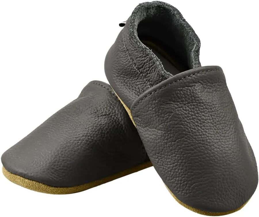 iEvolve Baby Leather Shoes Baby Slippers Soft First Walker Shoes Crib Shoes Moccasins for Toddlers