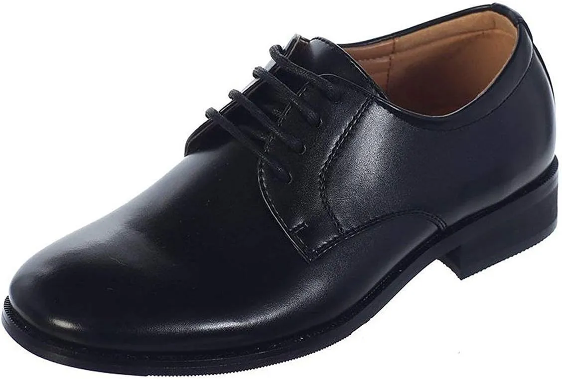 iGirlDress Boys Patent Matte Dress Oxford Special Occasion Christening First Communion Wedding Formal Shoes