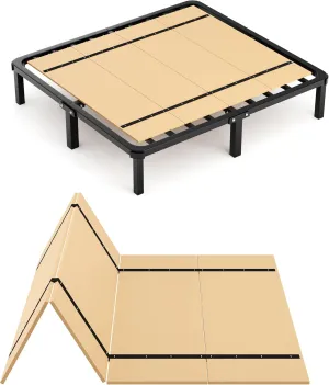 Imperius Foldable Box Spring, Bunkie Board, Bed Support Slats,Twin 38x74