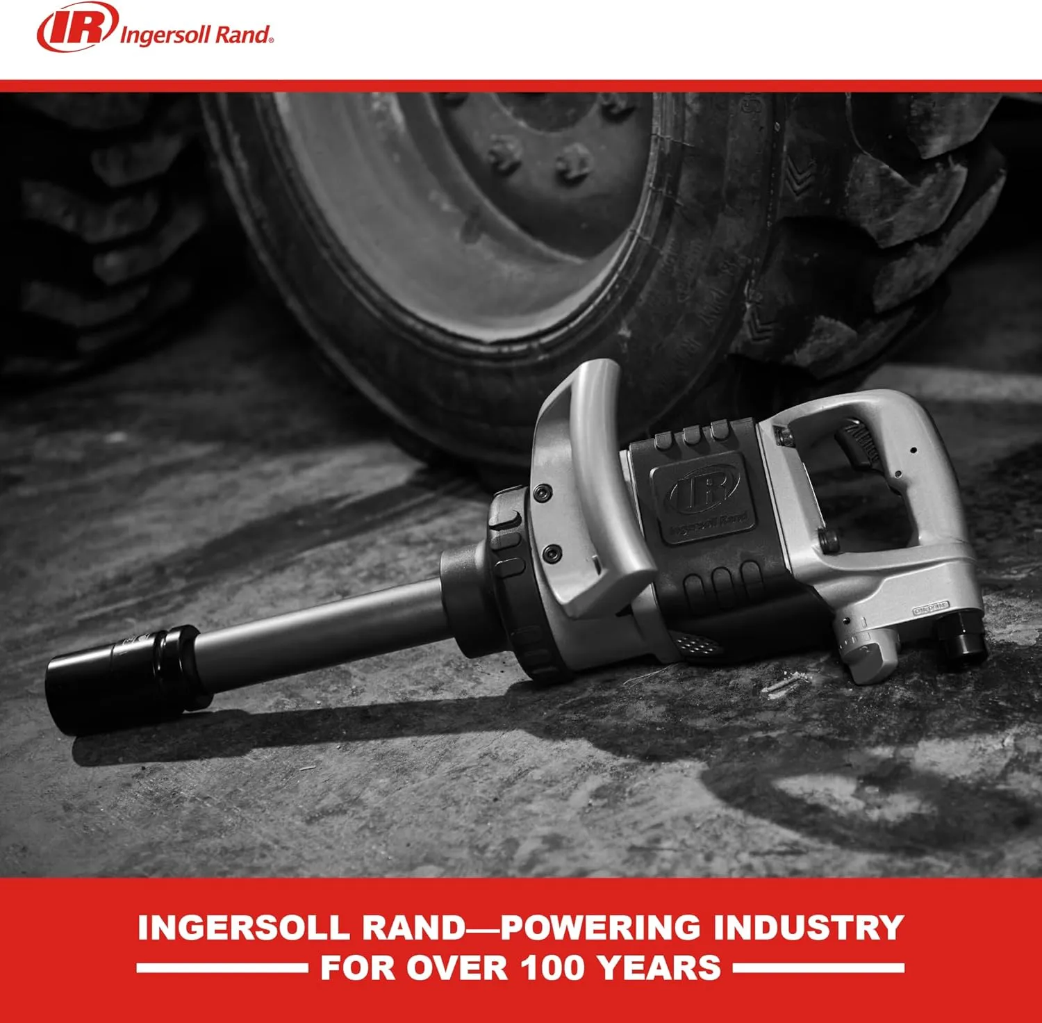 Ingersoll Rand 285B-6 1-Inch Cordless Pneumatic Impact Wrench with 6-Inch Extended Anvil and 2 Handles
