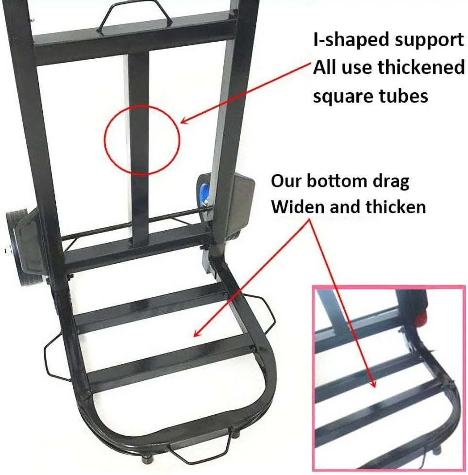 Iron Multi-Functional Wheeled Shopping Bag with Anti Puncture Rubber Wheels and 150 kg Capacity Supermarket Trolley Bags for Rough Terrain (Style #5) (Style #3)