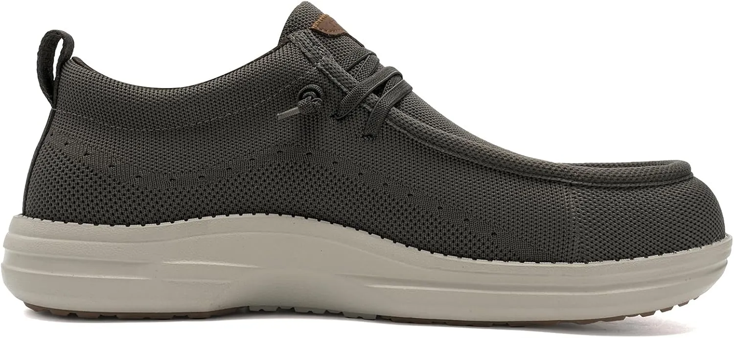 ITAZERO Men's Wide Toe Box Mesh Shoes Business Casual Wide Width Walking Shoes with Arch Support Insole for Plantar Fasciitis