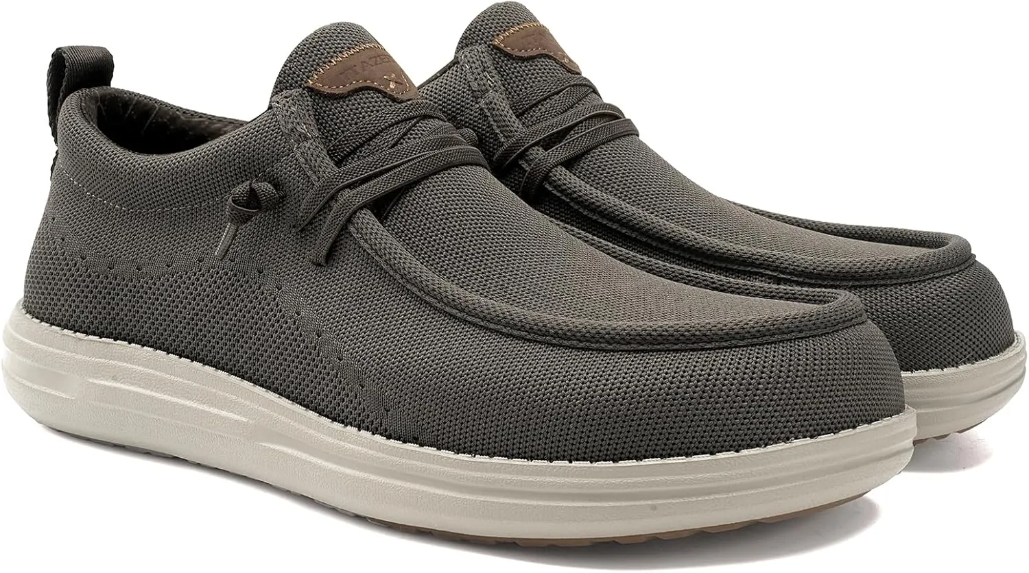 ITAZERO Men's Wide Toe Box Mesh Shoes Business Casual Wide Width Walking Shoes with Arch Support Insole for Plantar Fasciitis
