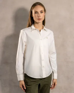 Ivory Stain-Resistant Oxford Shirt for Women