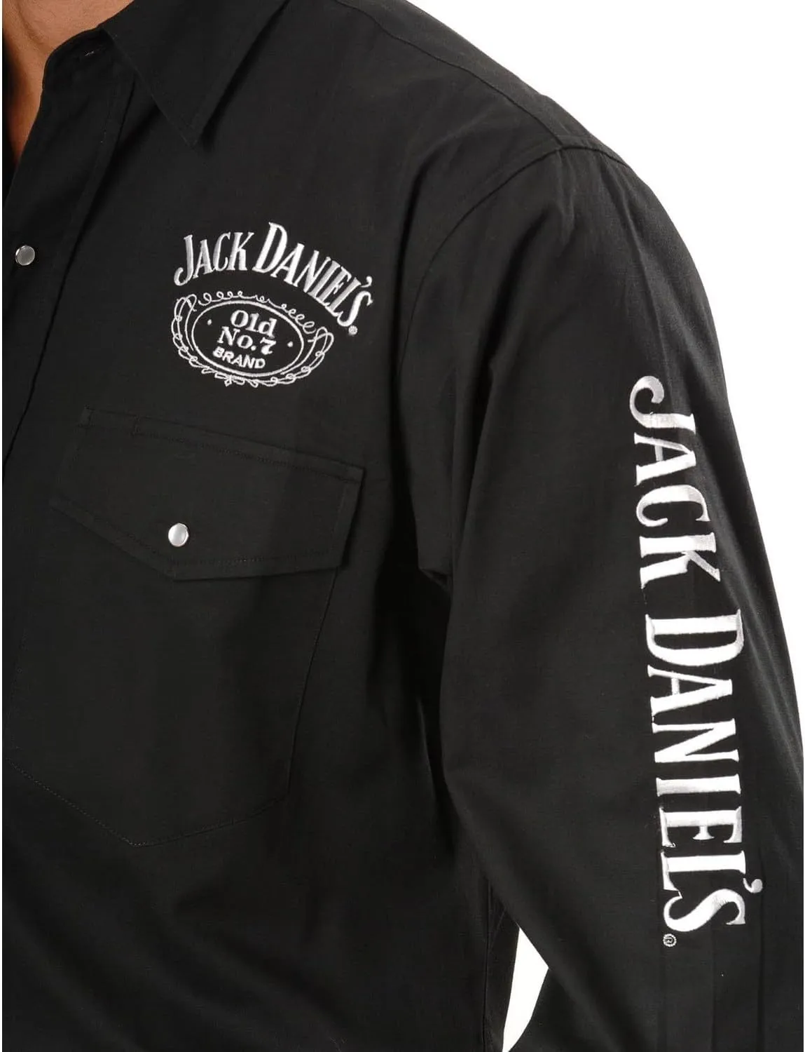 Jack Daniels Men's Daniel's Logo Rodeo Long Sleeve Western Shirt