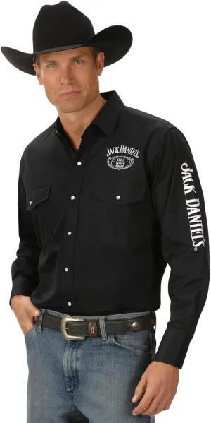 Jack Daniels Men's Daniel's Logo Rodeo Long Sleeve Western Shirt