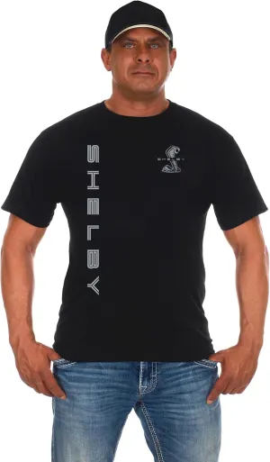 JH Design Men's Shelby Cobra Classic T-Shirt Short Sleeve Black Crew Neck Shirt