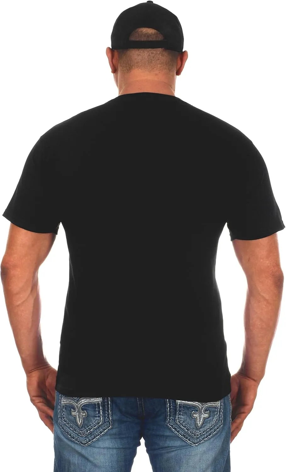 JH Design Men's Shelby Cobra Classic T-Shirt Short Sleeve Black Crew Neck Shirt