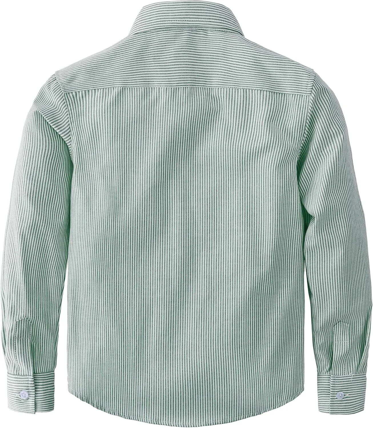 JOGAL Boys Long Sleeve Oxford Dress Shirts Casual Button Down Shirts Striped Tops for 6-14 Years
