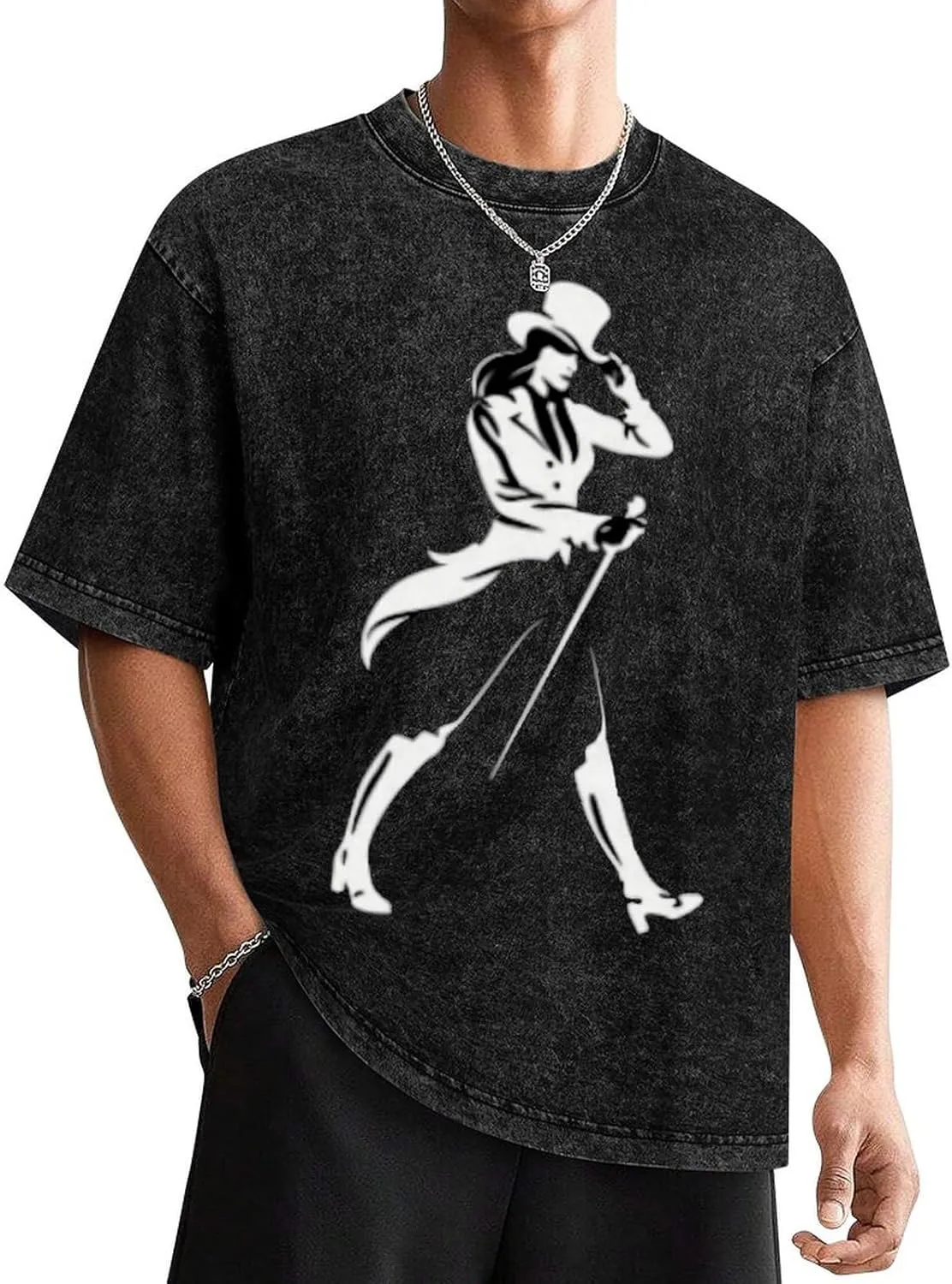 Johnnie Music and Walker Vintage Men's Tees Short Sleeve Breathable Shirts Crewneck Casual Soft T-Shirt
