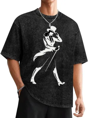 Johnnie Music and Walker Vintage Men's Tees Short Sleeve Breathable Shirts Crewneck Casual Soft T-Shirt