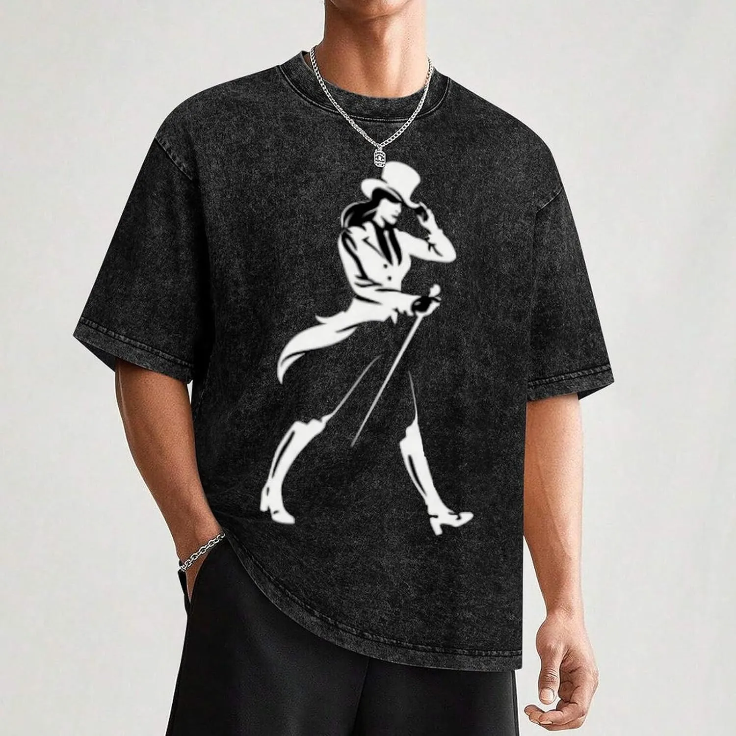 Johnnie Music and Walker Vintage Men's Tees Short Sleeve Breathable Shirts Crewneck Casual Soft T-Shirt