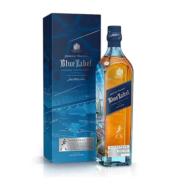 Johnnie Walker Blue Label Cities Of The Future Singapore 2220 Edition Blended Scotch Whisky – 1L