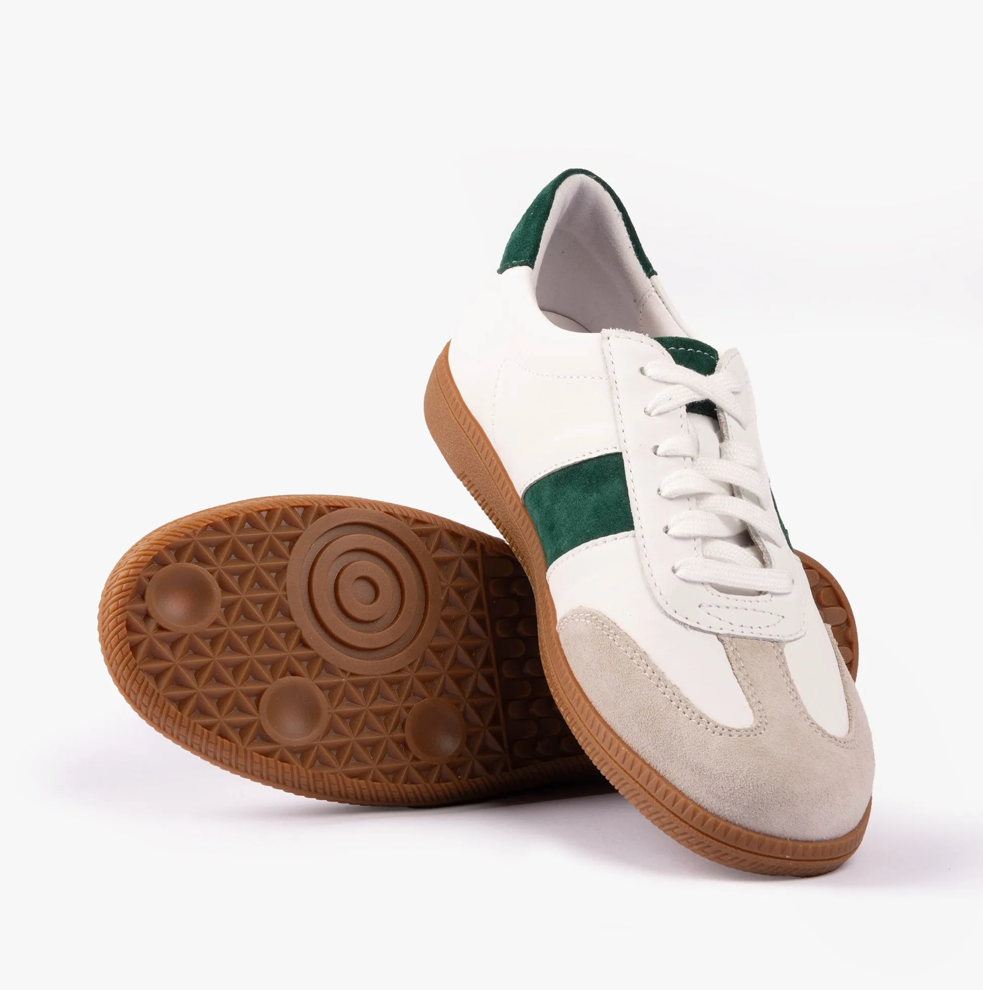 JOLEEN 01 Womens Trainers Weiss-Smaragd