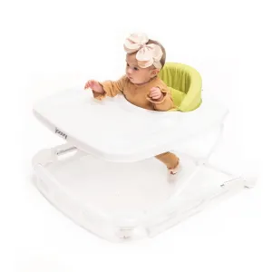 Joovy Spoon Baby Walker & Activity Center Featuring Three Adjustable Heights, Extra-Large Tray, and 30 lb Weight Capacity - JPMA Safety Certified, Greenie