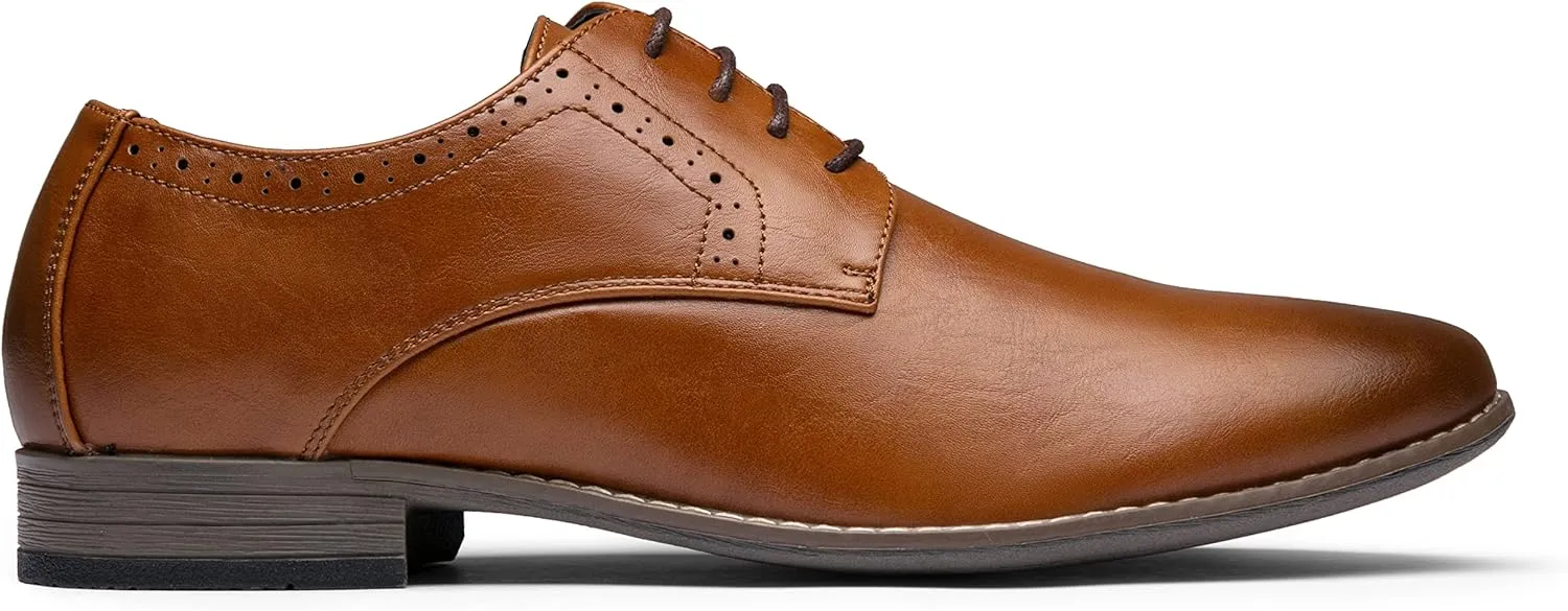 Jousen Men's Oxford Plain Toe Dress Shoes Classic Formal Derby Shoes