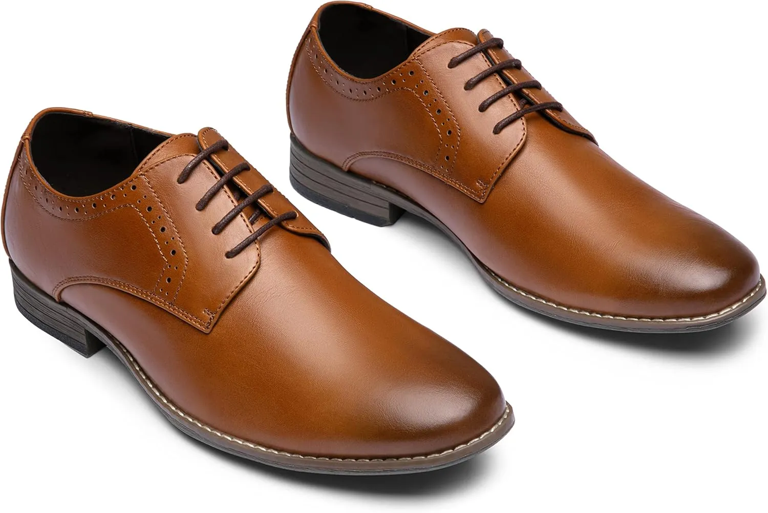 Jousen Men's Oxford Plain Toe Dress Shoes Classic Formal Derby Shoes
