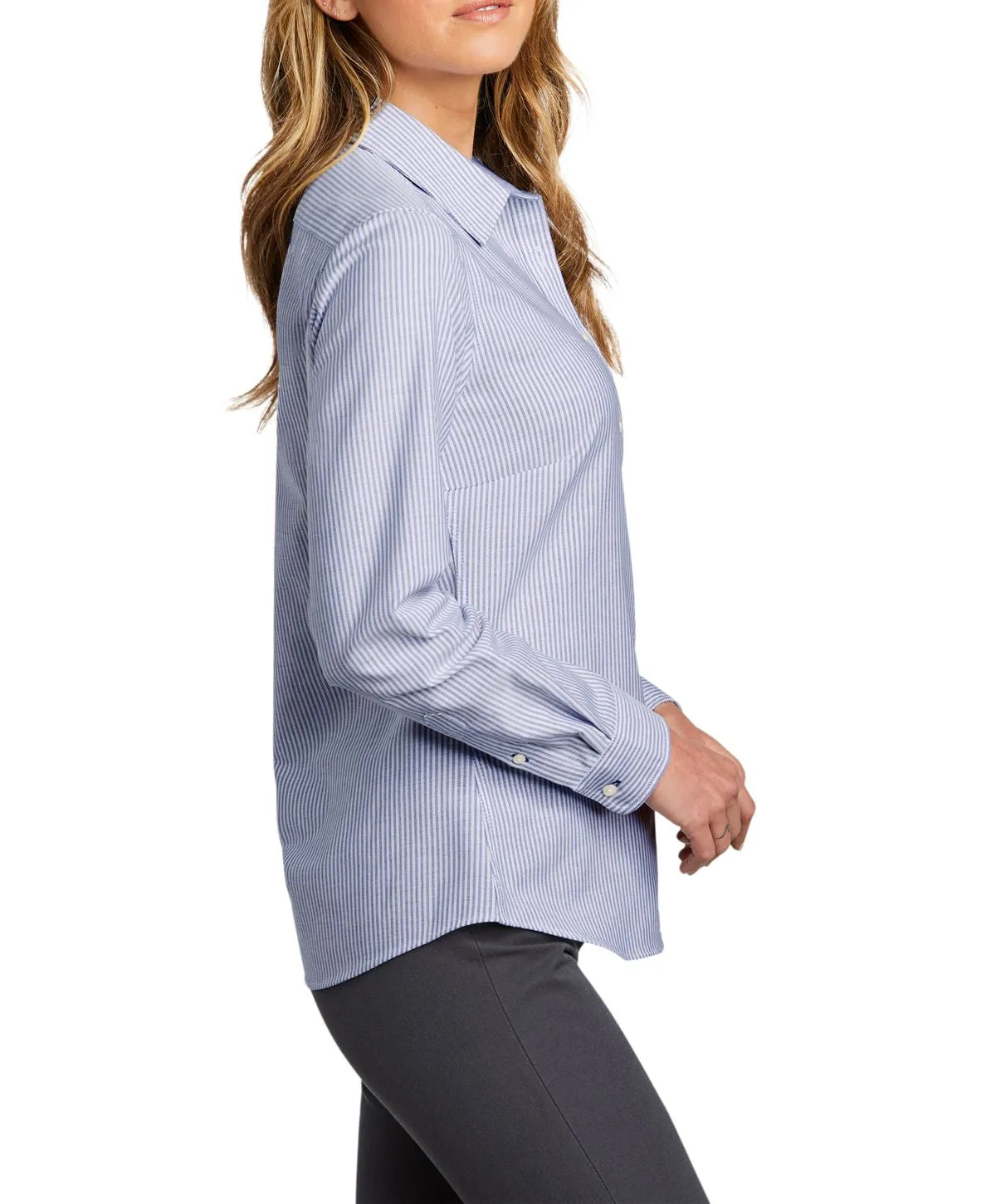 JustBlanks Women's Classic Fit Long Sleeve Oxford Shirt
