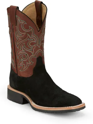 Justin Men’s Alamo 11" Roughout Western Boot - Premium Leather, Classic Cowboy Style, Durable Comfort for Ranch & Rodeo