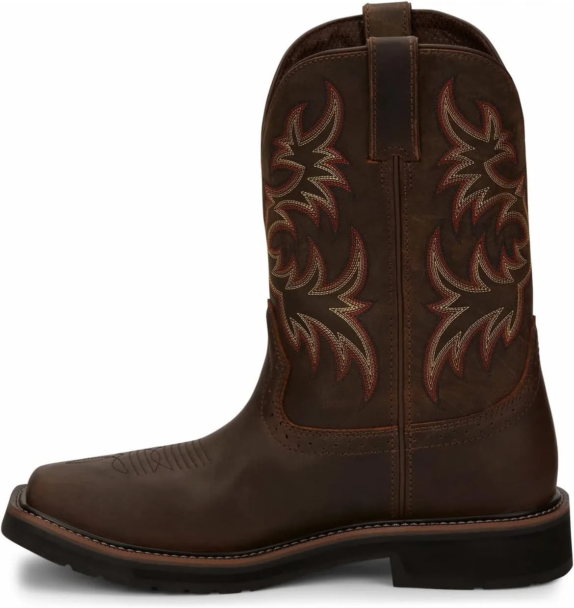 Justin Original Work Boots Men's Driller Pull-On Square Toe Work Boot