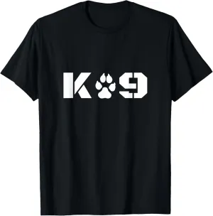 K-9 Officer Canine K9 Unit Police Dog Paw Handler Trainer T-Shirt