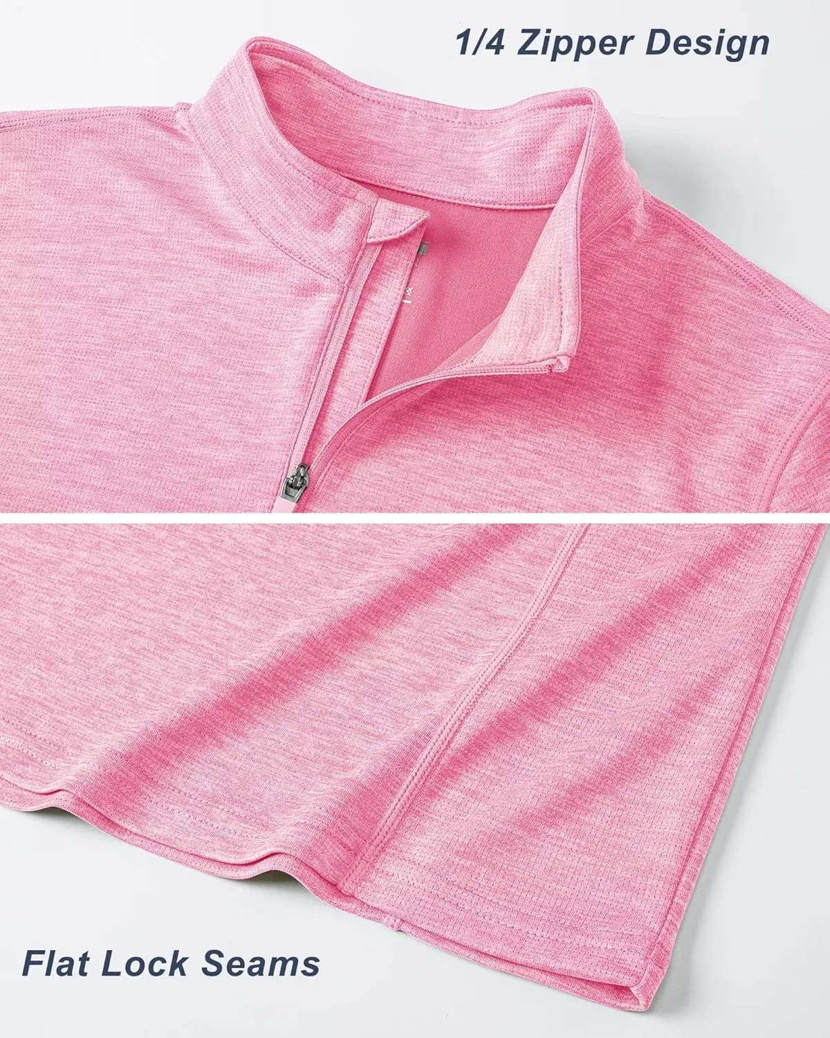 KEFITEVD Women's UPF 50  Long Sleeve Golf Shirts 1/4 Zip UV Sun Protection SPF Shirt Quick Dry Summer Tops for Hiking Running