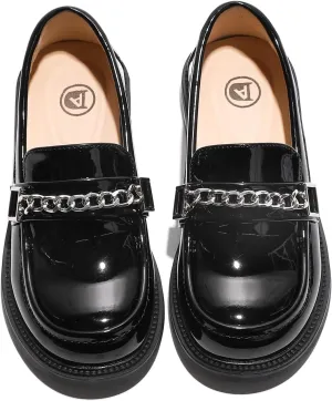 kkdom Girl's Classic School Uniform Shoes British Style Oxford Shoes