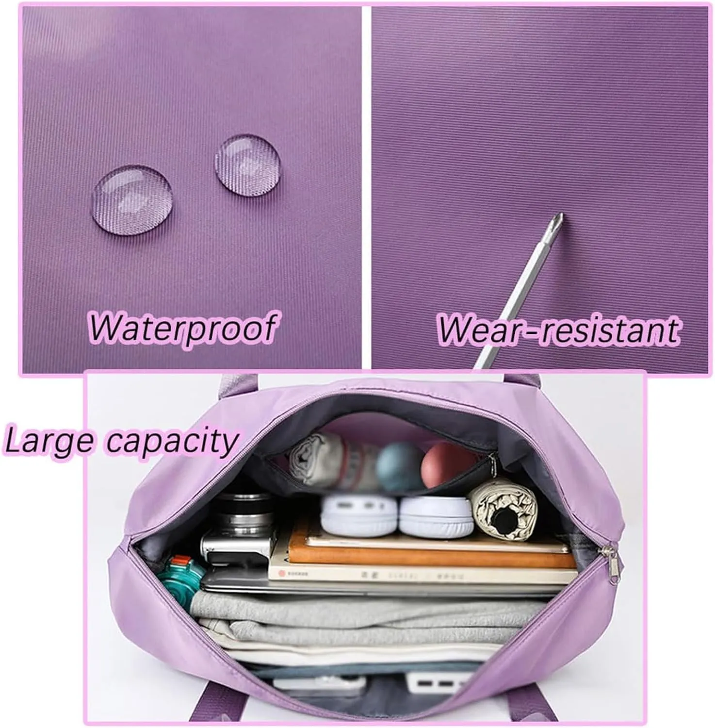 Klarson Expandable Bag with Wheels - New Scratch Expandable Travel Duffle Bag with Wheels, Foldable Suitcase without Handl (A)