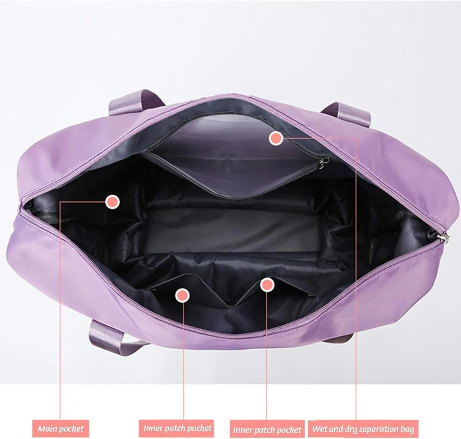 Klarson Expandable Bag with Wheels,Lightweight Durable Foldable Rolling Duffle Bag,Large Weekend Bag Suitcase