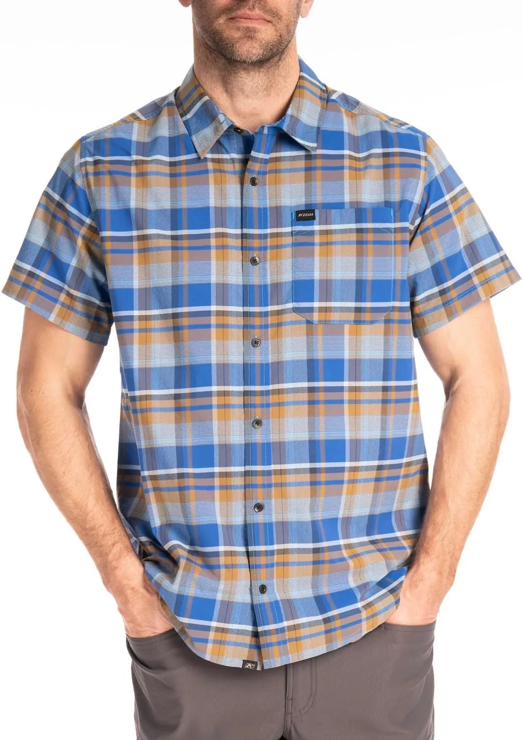 KLIM Men's Pantoll Stretch Shirt Short Sleeve Button Down