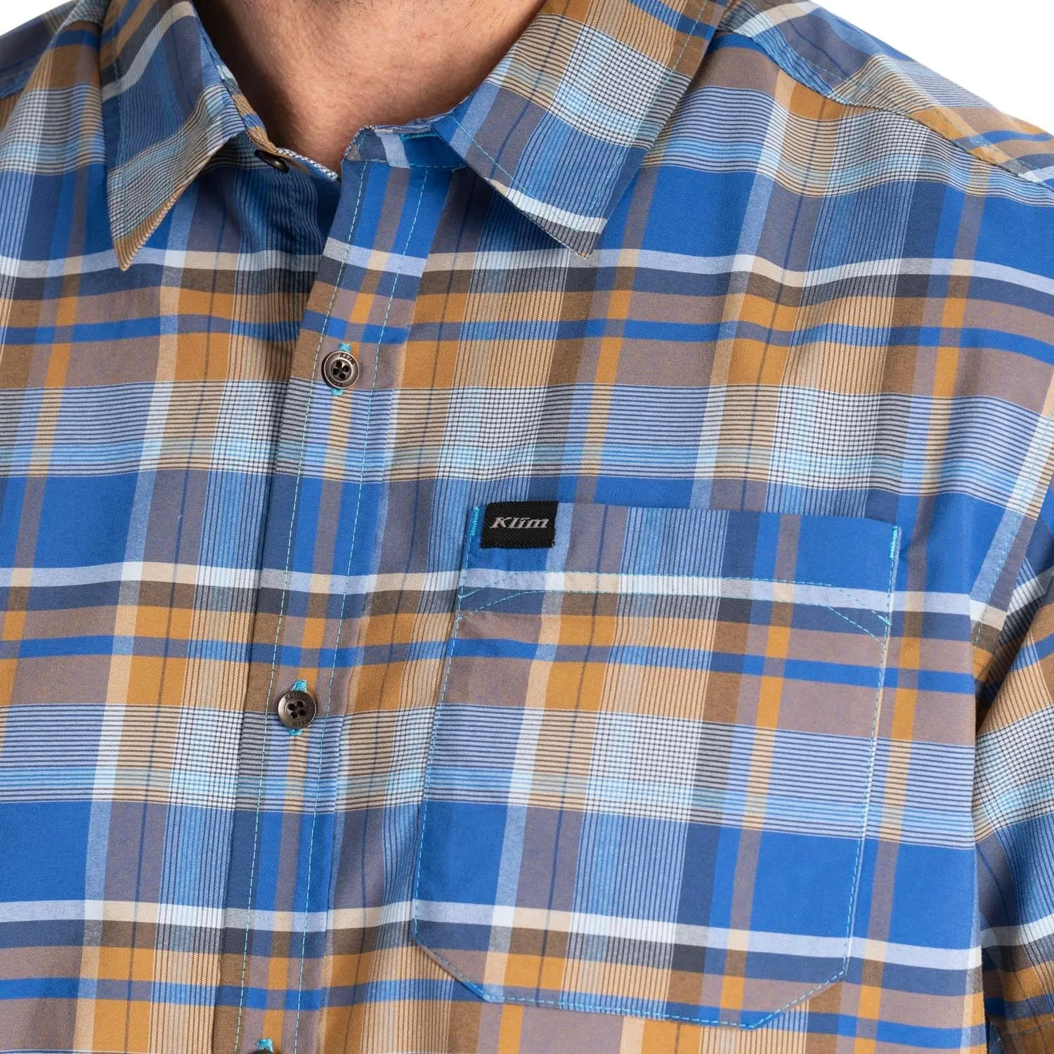 KLIM Men's Pantoll Stretch Shirt Short Sleeve Button Down