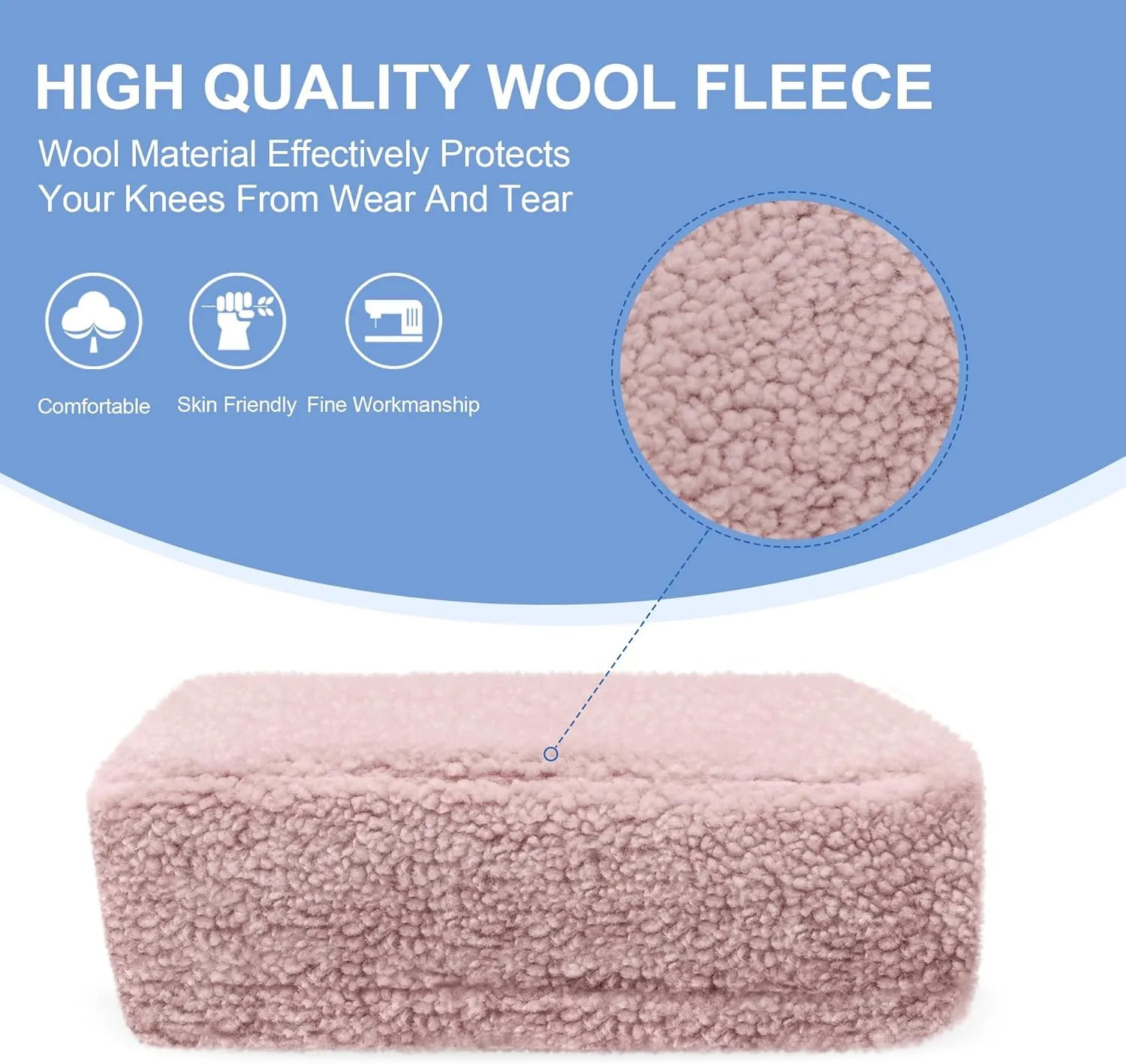 Knee Scooter Cushion Pad Cover for Adults Comfortable Plush Soft Cushion for Knee Scooters Knee Walker Accessories for Pain Relief（Pink）