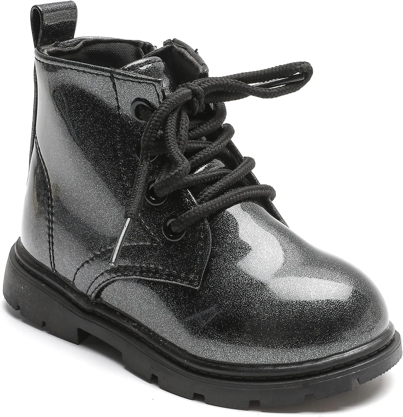 Komfyea Toddler Boots Boy's Girl's Cute Ankle Side Zipper Combat Boots