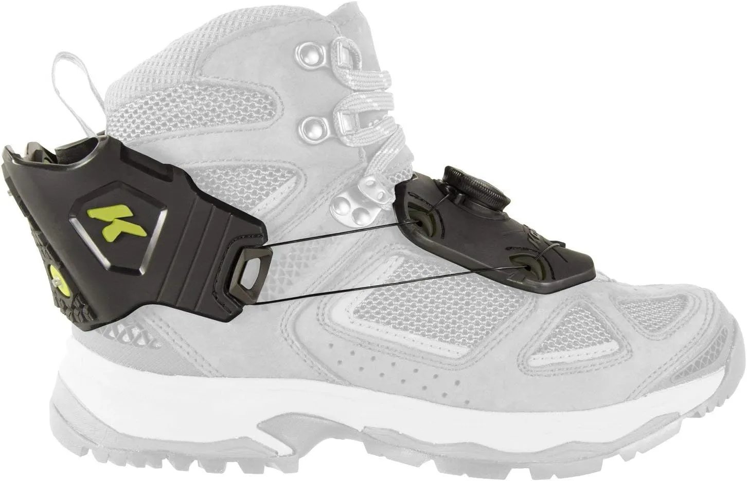 Korkers Ice Commuter Ice Cleats - Minimal and Lightweight - 11 Replaceable Steel Spikes - Black/Green