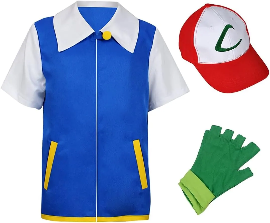 Laahoem Unisex Trainer Hoodie Anime Cosplay Costumes Jacket Gloves Hat Set