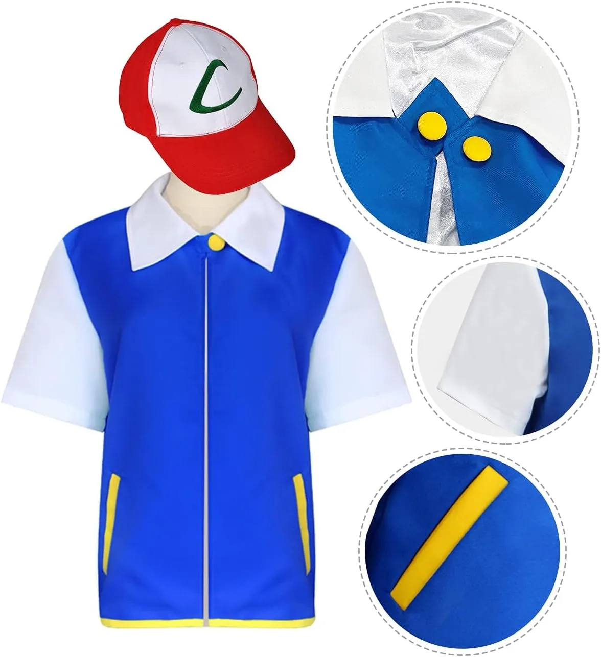 Laahoem Unisex Trainer Hoodie Anime Cosplay Costumes Jacket Gloves Hat Set