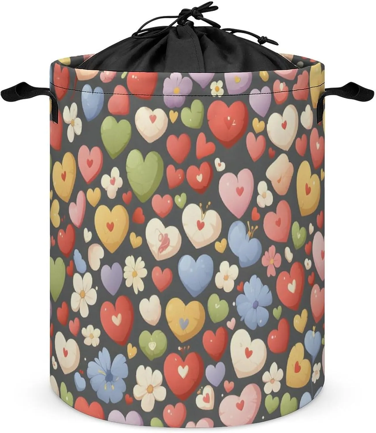 Laundry Hampers, Large Drawstring Laundry Bag, Removable Laundry Bags, Collapsible Storage Bin with Handles for Home Organization, Kids Room, Nursery Art