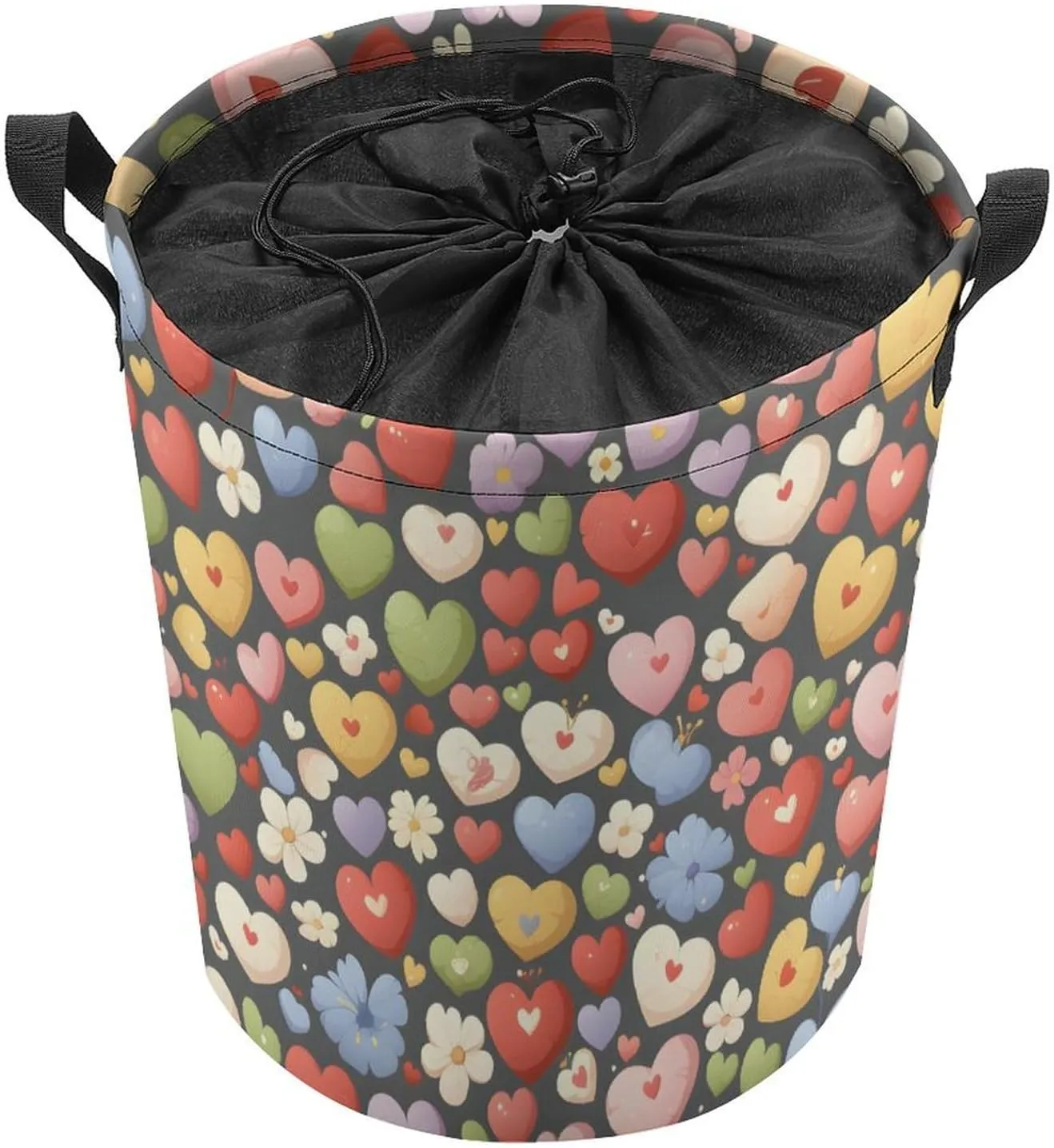 Laundry Hampers, Large Drawstring Laundry Bag, Removable Laundry Bags, Collapsible Storage Bin with Handles for Home Organization, Kids Room, Nursery Art