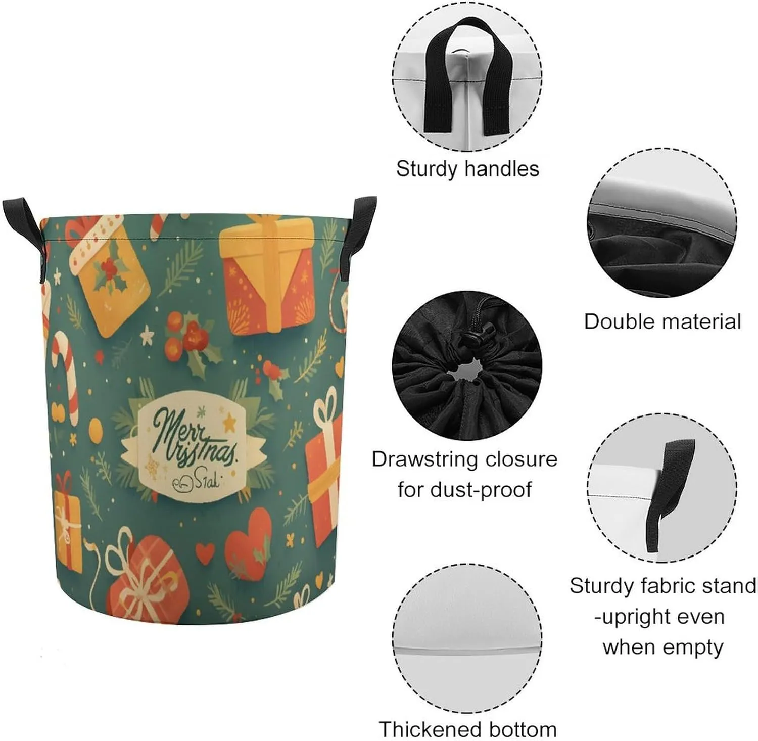 Laundry Hampers, Large Drawstring Laundry Bag, Removable Laundry Bags, Collapsible Storage Bin with Handles for Home Organization, Kids Room, Nursery Event